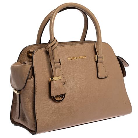 michael kors harper medium satchel dark khaki|MICHAEL MICHAEL KORS Harper Medium Pebbled Leather .